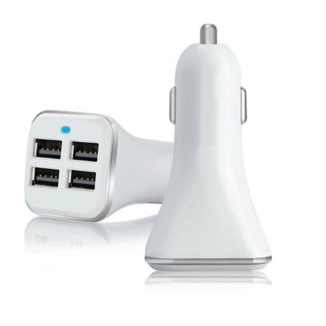 Carregador Veicular Turbo Rápido 4 USB 2.4A com cabo CBRN05178 - Commerce brasil Menor preço em Carregador Veicular Turbo Rápido 4 USB 2.4A com cabo CBRN05178 - Commerce brasil