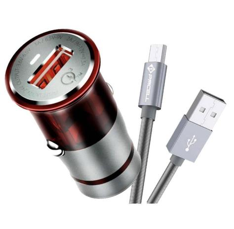 Carregador Veicular Ultra Rápido Qualcomm 3.0 com Cabo Micro Usb V8 Super Resistente - B max Menor preço em Carregador Veicular Ultra Rápido Qualcomm 3.0 com Cabo Micro Usb V8 Super Resistente - B max