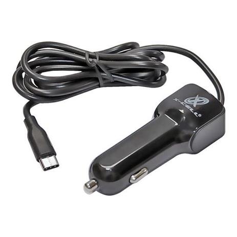 Carregador veicular usb 12/24v conector tipo-c + usb 2.1a - Xcell Menor preço em Carregador veicular usb 12/24v conector tipo-c + usb 2.1a - Xcell