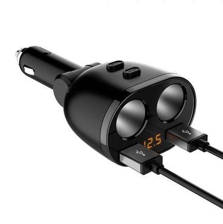 Carregador Veicular USB 2 Tomadas 12/24v 80w Led - Preto - Onever Menor preço em Carregador Veicular USB 2 Tomadas 12/24v 80w Led - Preto - Onever