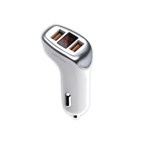 Carregador Veicular Usb Duplo LCD JWCOM CRC-C58 Menor preço em Carregador Veicular Usb Duplo LCD JWCOM CRC-C58