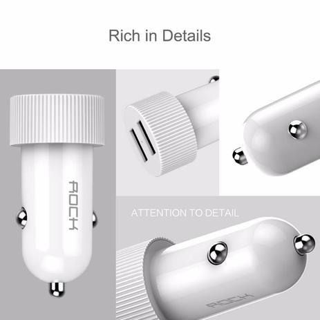 Carregador Veicular Veloz Sitor 2xUSB - 2.4A - Branco - Rock Menor preço em Carregador Veicular Veloz Sitor 2xUSB - 2.4A - Branco - Rock