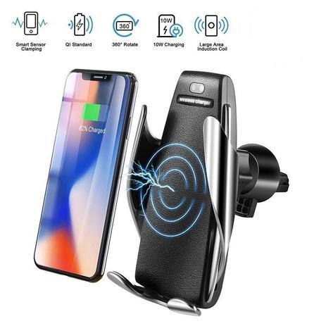 Carregador Veicular Wireless Qi Sem Fio Smart Sensor S5 Movimento Automático Menor preço em Carregador Veicular Wireless Qi Sem Fio Smart Sensor S5 Movimento Automático
