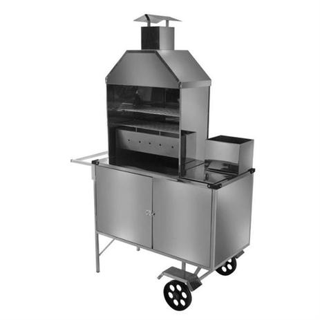 Carrinho Ambulante De Churrasco Inox Luxo Rodas Maciças L03m Cefaz Menor preço em Carrinho Ambulante De Churrasco Inox Luxo Rodas Maciças L03m Cefaz