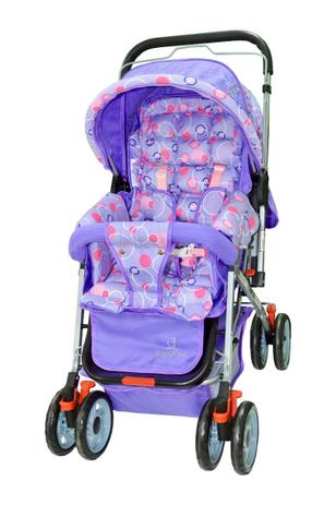 Carrinho Bebê Passeio Menina Menino Reclinável Vira Berço Alça Reversível  com Mosquiteiro Bamboo Lilás + Bolsa - Carrinho de Bebê - Magazine Luiza