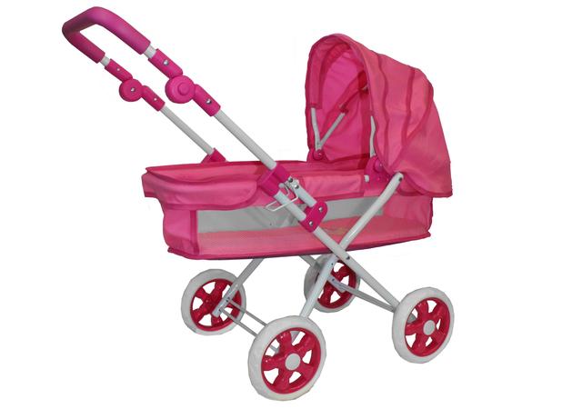 Carrinho luxo premium shine princess para boneca brinquedo reborn rosa escuro Clearance