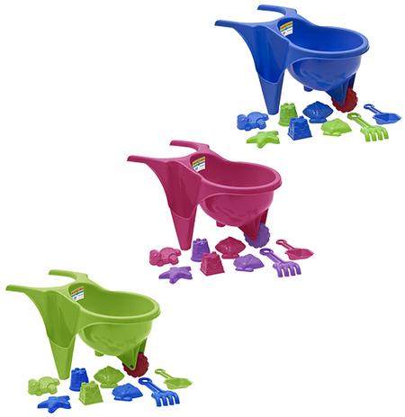 Carrinho / carriola de praia com pa e acessorios 9 pecas 57x34cm - Paramount Menor preço em Carrinho / carriola de praia com pa e acessorios 9 pecas 57x34cm - Paramount