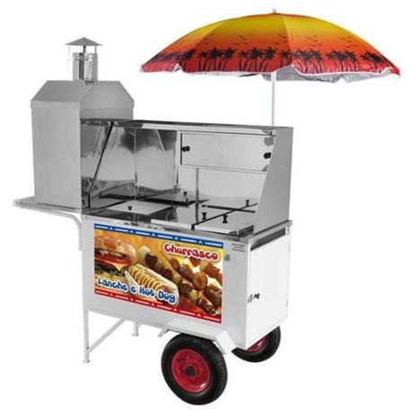CARRINHO COMBINADO LUXO 3 X 1 - CHURRASCO com HOT DOG com LANCHE - COM RODAS PNEUMÁTICAS - Armon Menor preço em CARRINHO COMBINADO LUXO 3 X 1 - CHURRASCO com HOT DOG com LANCHE - COM RODAS PNEUMÁTICAS - Armon