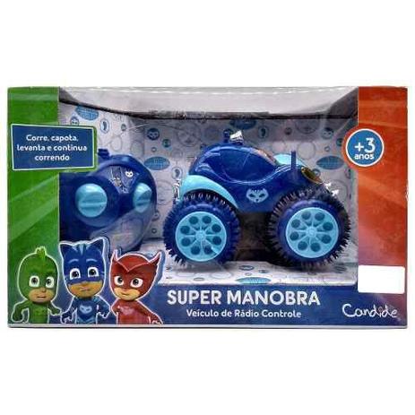 Carrinho Controle Remoto Pj Masks Super Manobra 3 Funç. M.g - Candide Menor preço em Carrinho Controle Remoto Pj Masks Super Manobra 3 Funç. M.g - Candide