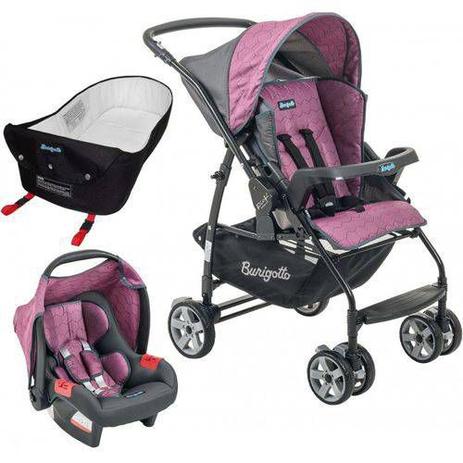 Carrinho de Bebê com Bebê Conforto Rio K Geo Rosa + Ninho Pramette - Burigotto - Carrinho de Bebê - Magazine Luiza