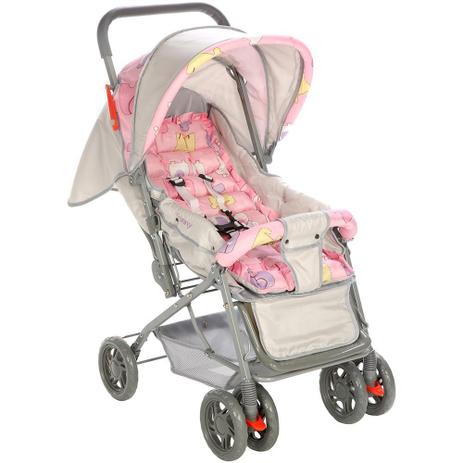 Carrinho de Bebê Funny p/Passeio Rosa - Voyage Menor preço em Carrinho de Bebê Funny p/Passeio Rosa - Voyage