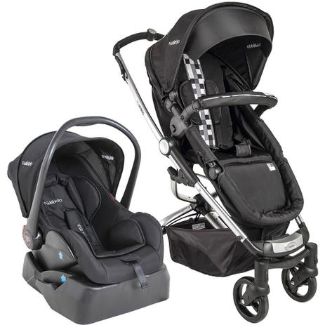 Carrinho de Bebê Travel System Kiddo Eclipse Preto Píxel + Base Menor preço em Carrinho de Bebê Travel System Kiddo Eclipse Preto Píxel + Base