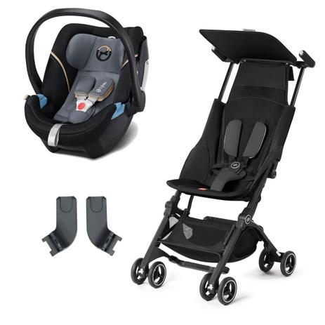 Carrinho de Bebê Travel System Pockit+ GB Monument Black + Aton 5 Graphite Black (Adaptador Incluso) - Cybex é boa?