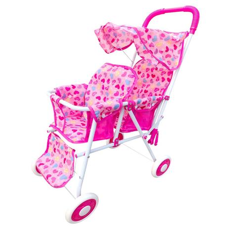 Carrinho De Boneca Gêmeos Bebê Luxo Reborn Rosa - Dm Toys - Carrinho de  Boneca - Magazine Luiza