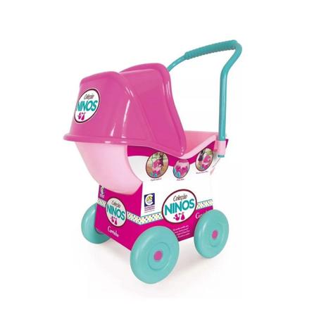 Carrinho de boneca grande colecao ninos carrinho rosa fashion - COTIPLAS Menor preço em Carrinho de boneca grande colecao ninos carrinho rosa fashion - COTIPLAS