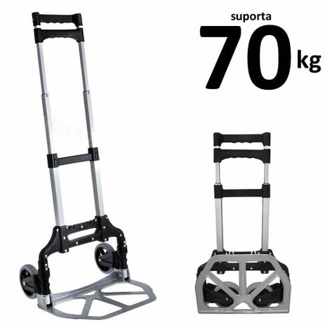 Carrinho de Carga Dobrável Alumínio 70 kgs CBRN02726 - Commerce brasil é boa?