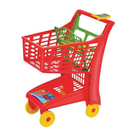 Carrinho de Compras Infantil Market com Calculadora Mercado - Magic Toys Menor preço em Carrinho de Compras Infantil Market com Calculadora Mercado - Magic Toys
