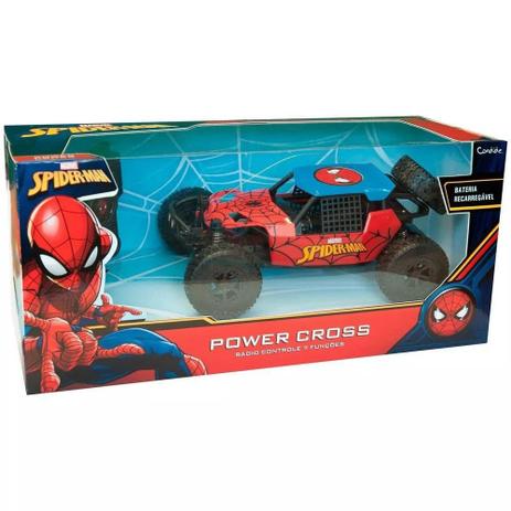 Menor preço em Carrinho De Controle Remoto Power Cross Homem Aranha Candide