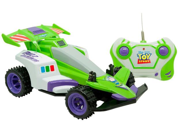 Carrinho de Controle Remoto Toy Story Space Ranger - Candide 3 Funções Alcance 5 à 10 Metros