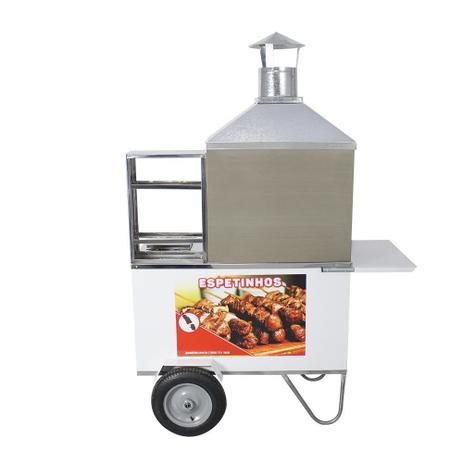 Carrinho de Espetinho e Churrasco Profissional - Alsa Menor preço em Carrinho de Espetinho e Churrasco Profissional - Alsa