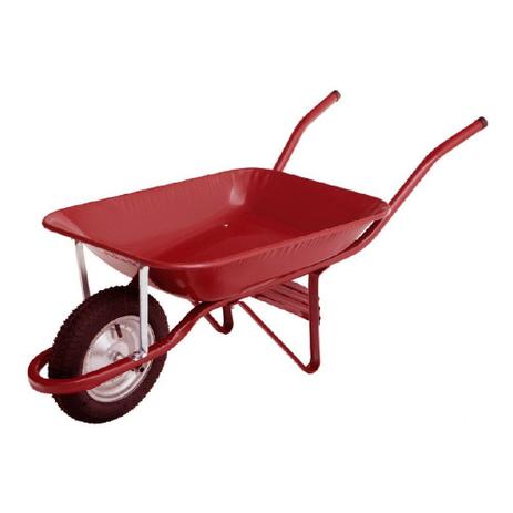 Carrinho de Mão 60 Litros de Metal Vermelho - Alza Menor preço em Carrinho de Mão 60 Litros de Metal Vermelho - Alza