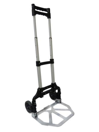Carrinho de Mao Dobravel de Aluminio com Capacidade ate 80 kg Carga Transporte Feira Preto (BSL-CAREA-4) - Braslu é boa?