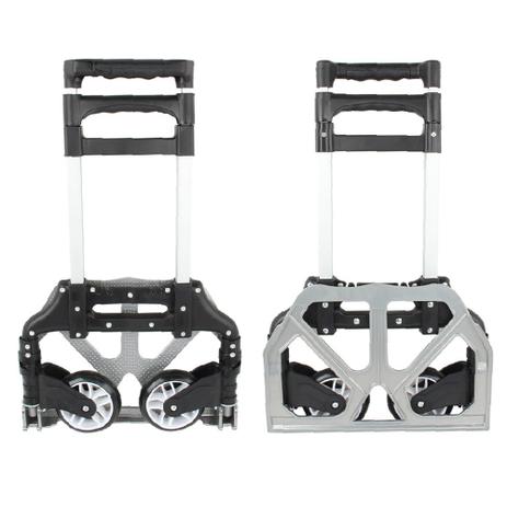 Carrinho de Mao Dobravel Feira com Capacidade ate 80 kg de Aluminio Carga Transporte Preto (BSL-CAREA-4) - Braslu Menor preço em Carrinho de Mao Dobravel Feira com Capacidade ate 80 kg de Aluminio Carga Transporte Preto (BSL-CAREA-4) - Braslu