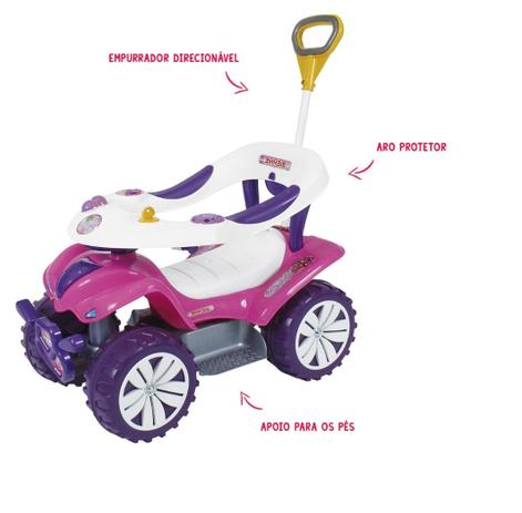 Carrinho de Passeio Quadricilo Sofy Car Haste Direcionável Biemme Menor preço em Carrinho de Passeio Quadricilo Sofy Car Haste Direcionável Biemme