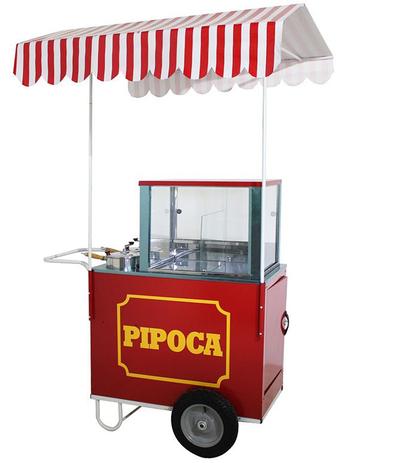 Carrinho de pipoca doce e salgada duas pipoqueiras rodas pneumática + toldo desmontável Modelo 42262 vermelho - Pipocar Menor preço em Carrinho de pipoca doce e salgada duas pipoqueiras rodas pneumática + toldo desmontável Modelo 42262 vermelho - Pipocar