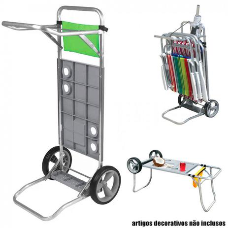 Carrinho de Praia em Aluminio e Plastico Que Vira Mesa com Bolsa Porta Objeto  Botafogo é boa?