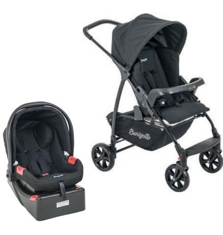 Carrinho Ecco Preto com Bebê Conforto Touring Evolution Se + Base - Burigotto Menor preço em Carrinho Ecco Preto com Bebê Conforto Touring Evolution Se + Base - Burigotto