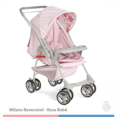 Menor preço em Carrinho galzerano milano rev. ii 1016 rosa bebê