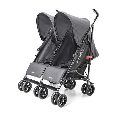 Carrinho Gêmeos Fisher-Price City Twins Preto (0-15 Kgs) - BB601 - Fisher Price Menor preço em Carrinho Gêmeos Fisher-Price City Twins Preto (0-15 Kgs) - BB601 - Fisher Price