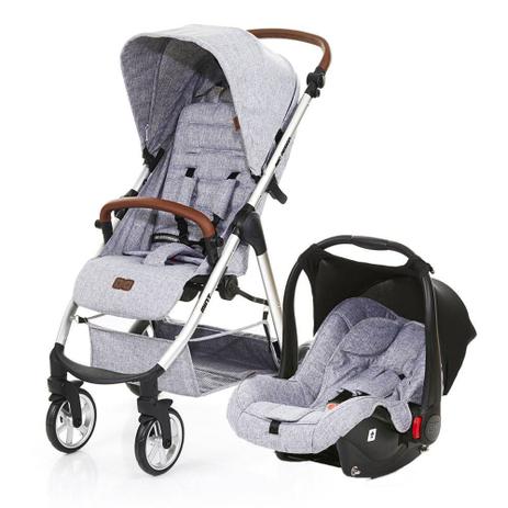 Carrinho Mint com Bebê Conforto Risus Graphite Gray (Cinza Claro) - Abc Design Menor preço em Carrinho Mint com Bebê Conforto Risus Graphite Gray (Cinza Claro) - Abc Design