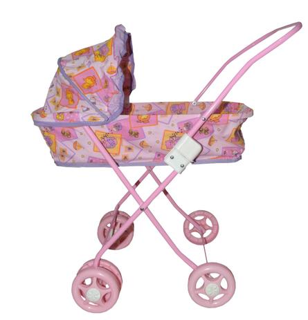 Carrinho Modelo Berço Deitado com Capota Rosa Patinho - MEP - M e p é boa?