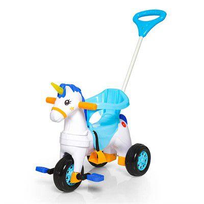 Carrinho Motoca Triciclo Fantasy Azul - Calesita 1002 Menor preço em Carrinho Motoca Triciclo Fantasy Azul - Calesita 1002