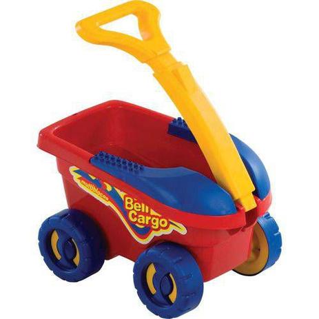 Carrinho Organizador Bell Toy Bell Cargo Multiblocos com Alça Flexível - Vermelho/Azul - Bell toys Menor preço em Carrinho Organizador Bell Toy Bell Cargo Multiblocos com Alça Flexível - Vermelho/Azul - Bell toys