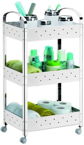 Carrinho Organizador para Banheiro Brinox 2098/400 Aço Inox 40 X 28 X 77 Menor preço em Carrinho Organizador para Banheiro Brinox 2098/400 Aço Inox 40 X 28 X 77