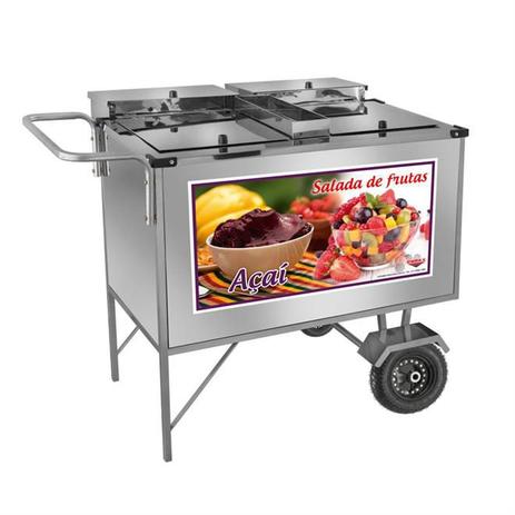 Carrinho Para Salada De Frutas E Açaí Rodas Pneumáticas L18P/GS Cefaz Menor preço em Carrinho Para Salada De Frutas E Açaí Rodas Pneumáticas L18P/GS Cefaz