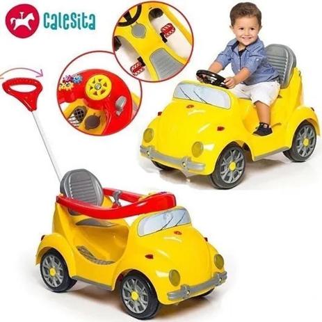 Carrinho Passeio Fusca Fouks Menino Pedal Empurrador Brincadeira Criança -  Calesita - Mini Veículos - Magazine Luiza