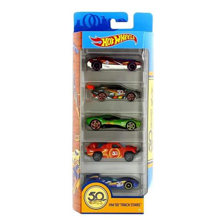 Carrinhos Hot Wheels Pacote com 5 Carros 50 TrackStars Fkt53 - Mattel Menor preço em Carrinhos Hot Wheels Pacote com 5 Carros 50 TrackStars Fkt53 - Mattel