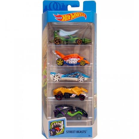 Carrinhos Hot Wheels Pacote com 5 Carros Street Beasts Fyl10 - Mattel Menor preço em Carrinhos Hot Wheels Pacote com 5 Carros Street Beasts Fyl10 - Mattel