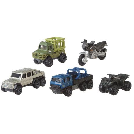 Carrinhos - Jurassic World 2 - Pack com 5 Carrinhos - Exploradores de Terreno - Mattel Menor preço em Carrinhos - Jurassic World 2 - Pack com 5 Carrinhos - Exploradores de Terreno - Mattel