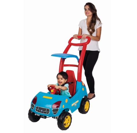 Carro andador c/ empurrador roller baby fit azul magic toys Menor preço em Carro andador c/ empurrador roller baby fit azul magic toys