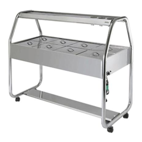 Carro Buffet Termico 8 Cubas Inox - Ibet Menor preço em Carro Buffet Termico 8 Cubas Inox - Ibet