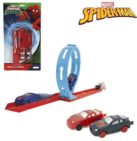 Carro com lancador + pista looping homem aranha/spider man kit com 3 pecas na cartela - Toyng Menor preço em Carro com lancador + pista looping homem aranha/spider man kit com 3 pecas na cartela - Toyng