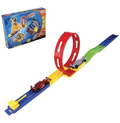 Carro com lancador + pista looping possantes track cars kit com 9 pecas na caixa wellkids - Wellmix Menor preço em Carro com lancador + pista looping possantes track cars kit com 9 pecas na caixa wellkids - Wellmix