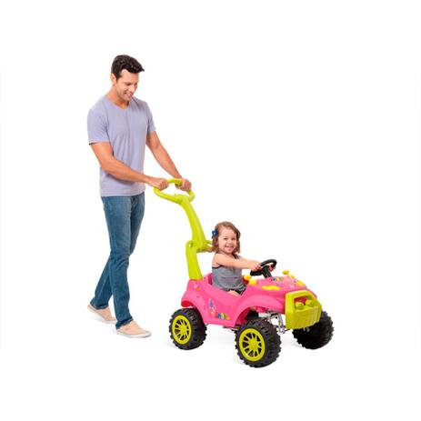 Carro com Pedal Smart Passeio Rosa Bandeirante Menor preço em Carro com Pedal Smart Passeio Rosa Bandeirante