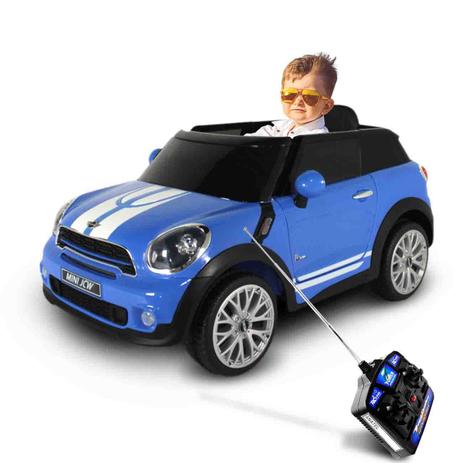 Carro Elétrico Carrinho Infantil Mini Paceman Azul Controle Remoto Entrada Aux MP3 USB 2 Portas 12V - Bel fix Menor preço em Carro Elétrico Carrinho Infantil Mini Paceman Azul Controle Remoto Entrada Aux MP3 USB 2 Portas 12V - Bel fix