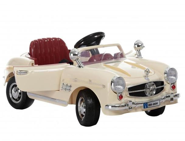 Carro Elétrico Infantil Antigo de Controle Remoto 6v Bege - Belfix importação Menor preço em Carro Elétrico Infantil Antigo de Controle Remoto 6v Bege - Belfix importação